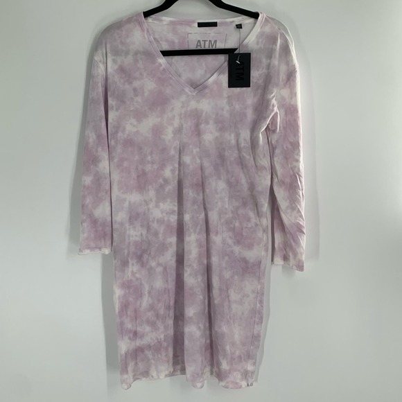 ATM Lavender Combo Dress Tie Dye Women’s Size S NWT - Picture 1 of 9
